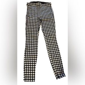 BLACK AND WHITE CHECKERED PANTS